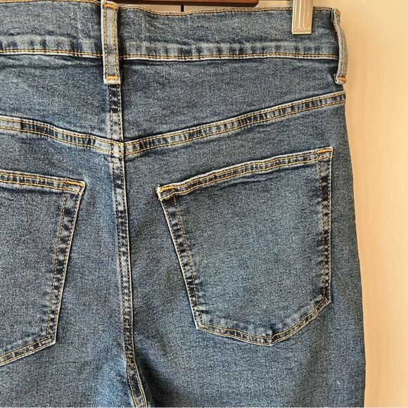 Etica Anthropologie Anya High Rise Modern Flare Jean Raw hem Northport sz 29 NWT - Picture 14 of 15